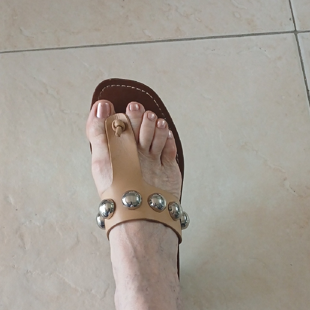 Marc Fisher Tan Studded Women's Sandals